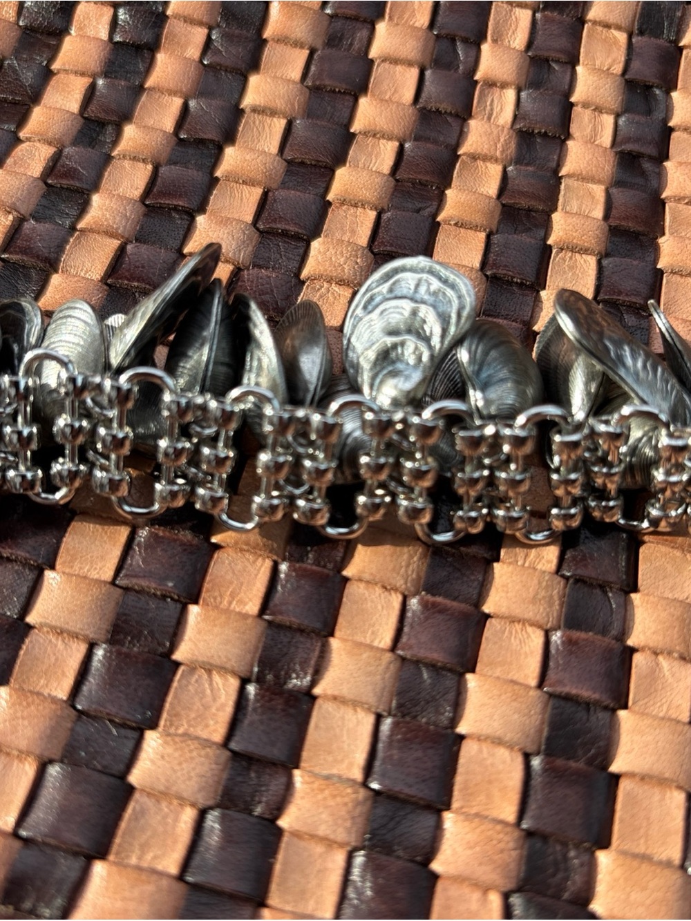 Napier Seashells Charm Bracelet Vintage Oysters Clams Mussels Cha Cha SilverTone - Picture 12 of 16